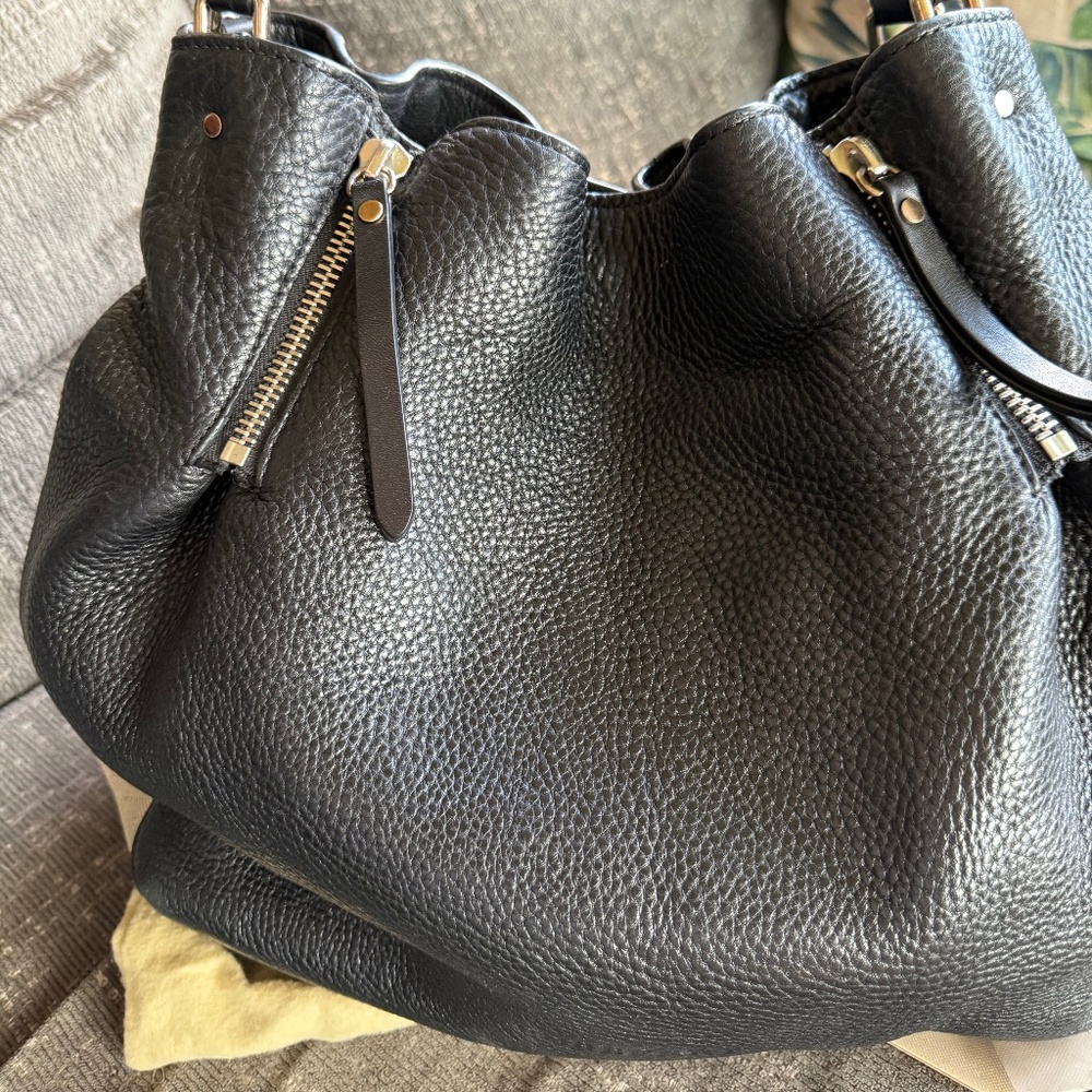 Burberry Med Maidstone Leather House Check Canvas Tote Bag Purse